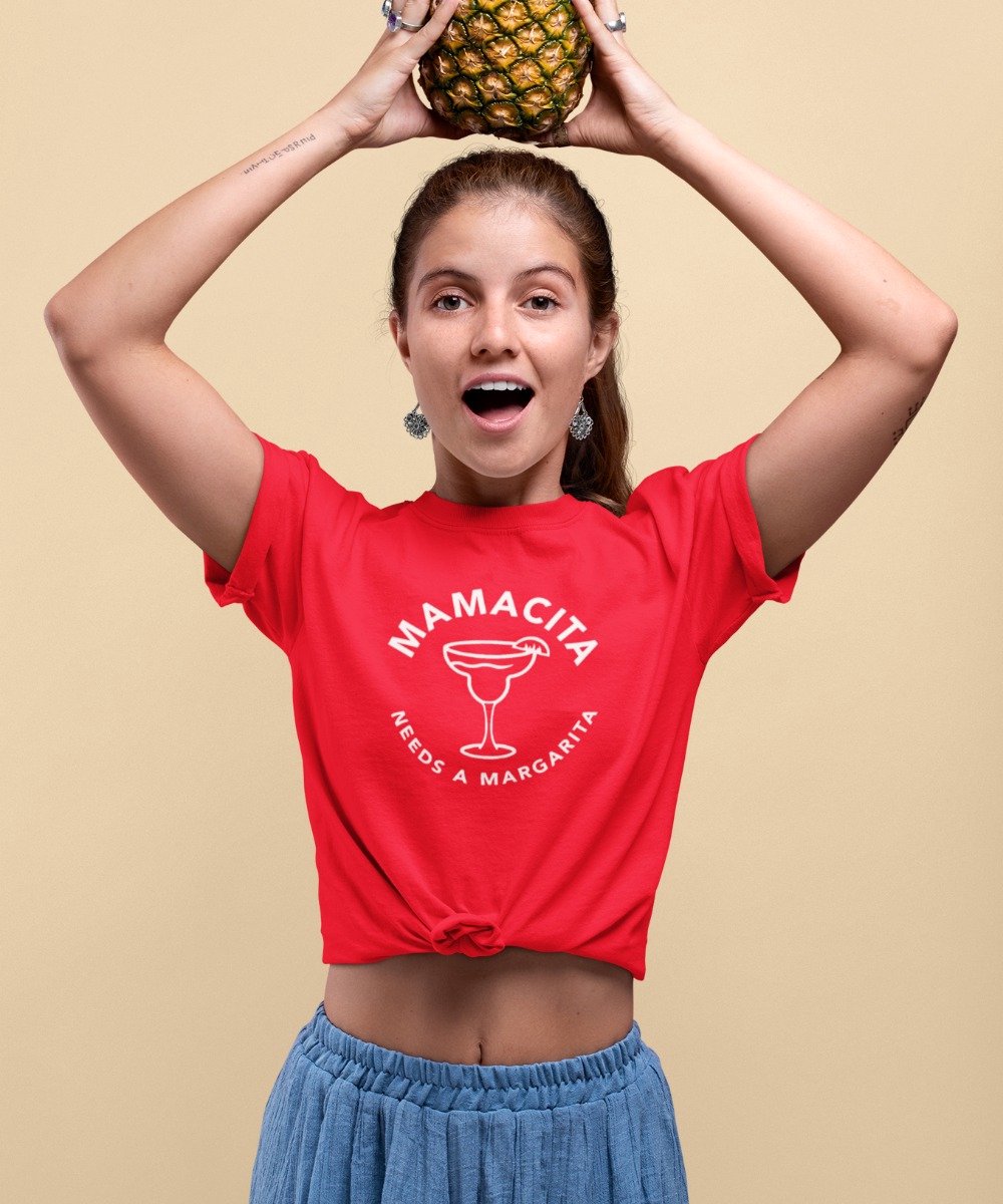 Moederdag T-shirt Mamacita | Rood - Maat 2XL | Moederdag Cadeautje